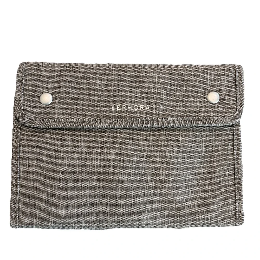 Gray Sephora Brush Bag With Magnetic Close